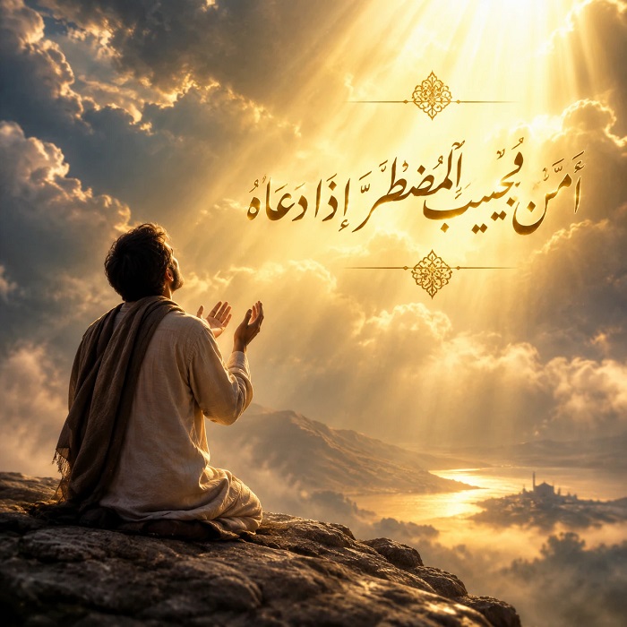 دعای «أَمَّنْ یُجیبُ الْمُضْطَرَّ إِذا دَعاهُ»؛ معنی، فضیلت و مفهوم آیه ۶۲ سوره نمل