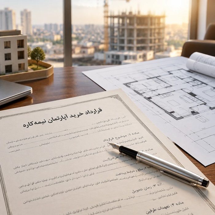 قرارداد خرید آپارتمان نیمهکاره چگونه تنظیم میشود؟
