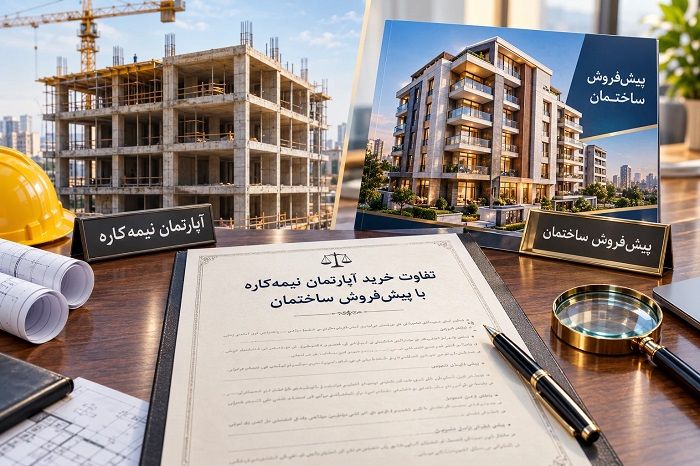 قرارداد خرید آپارتمان نیمهکاره چگونه تنظیم میشود؟