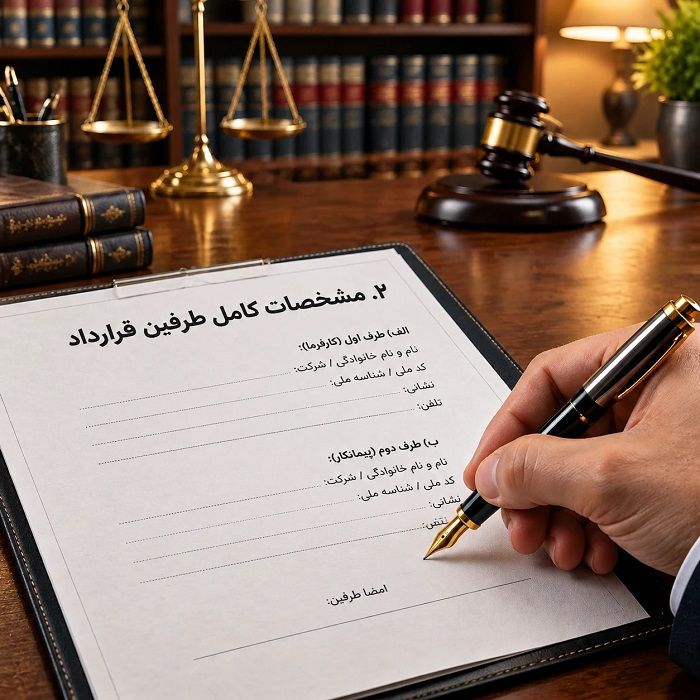 قرارداد پیمانکاری شامل چه بندهایی است؟ راهنمای حقوقی تنظیم قرارداد و پیشگیری از اختلافات مالی