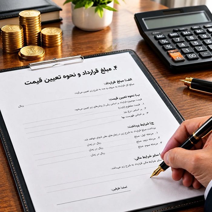 قرارداد پیمانکاری شامل چه بندهایی است؟ راهنمای حقوقی تنظیم قرارداد و پیشگیری از اختلافات مالی
