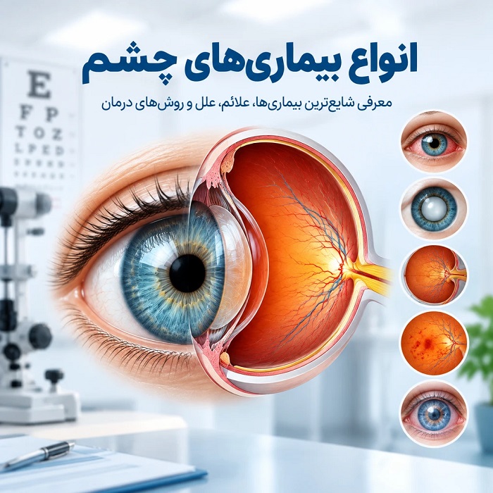 انواع بیماریهای چشم؛ معرفی شایعترین بیماریها، علائم، علل و روشهای درمان