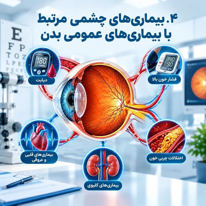 انواع بیماریهای چشم؛ معرفی شایعترین بیماریها، علائم، علل و روشهای درمان