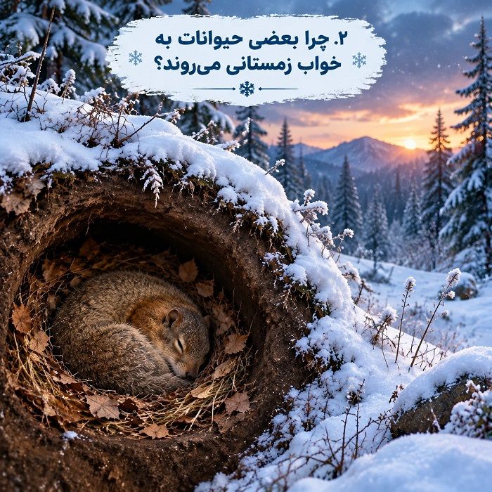 خواب زمستانی چیست؟ علت، مراحل و فهرست حیوانات خواب زمستانی