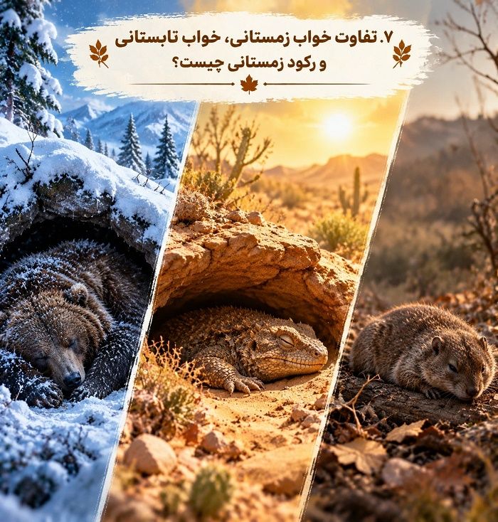 خواب زمستانی چیست؟ علت، مراحل و فهرست حیوانات خواب زمستانی