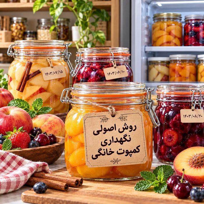 طرز تهیه کمپوت خانگی با انواع میوه؛ ساده، خوشمزه و بدون مواد نگهدارنده