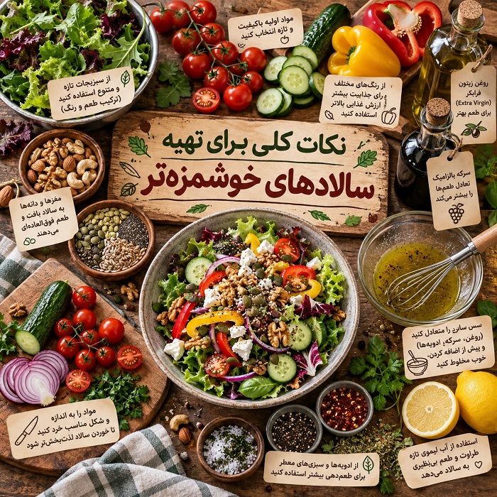 آموزش ۲۰ مدل سالاد بین‌المللی؛ طرز تهیه سالادهای خوشمزه از سراسر دنیا