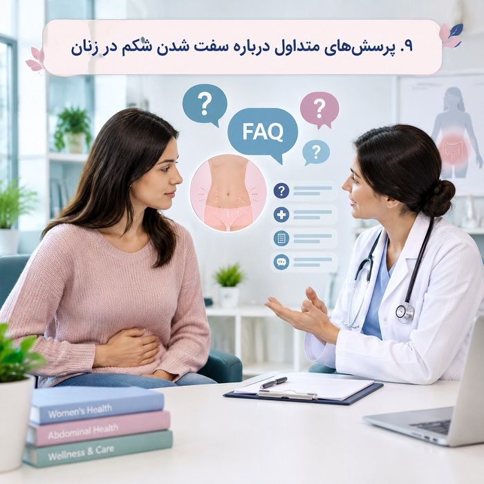 علت سفت شدن شکم در زنان چیست؟ راهنمای جامع علل و روشهای تسکین