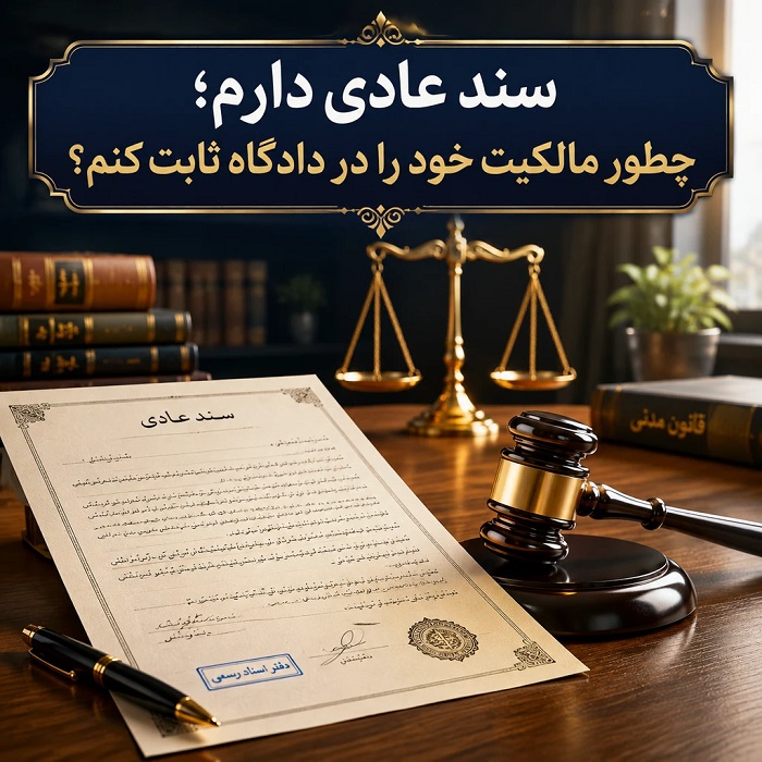 سند عادی دارم؛ چطور مالکیت خود را در دادگاه ثابت کنم؟