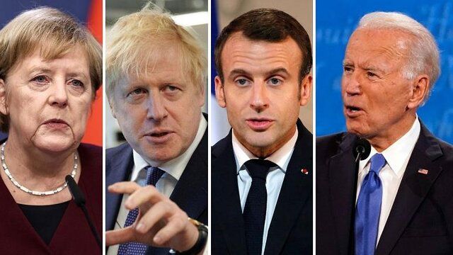 رهبران فرانسه، آلمان و انگلیس تلفنی با جو بایدن گفتگو کردند