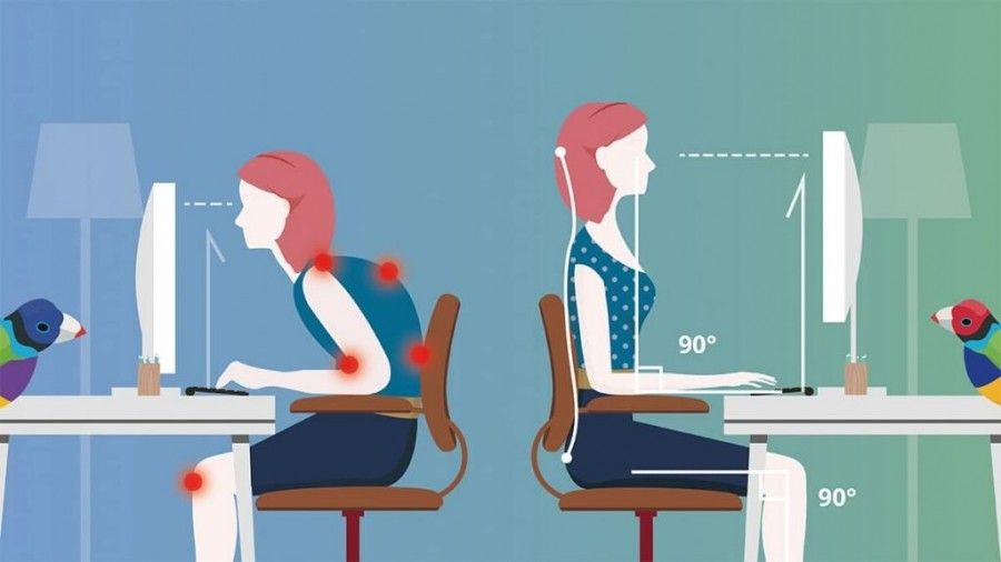 صحیح نشستن ارگونومیک در محل کار