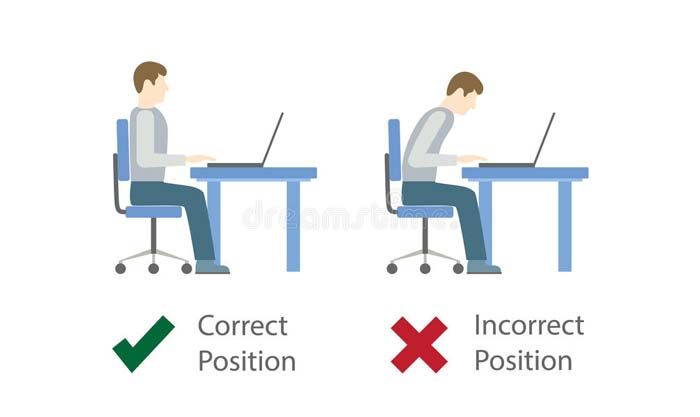 صحیح نشستن ارگونومیک در محل کار