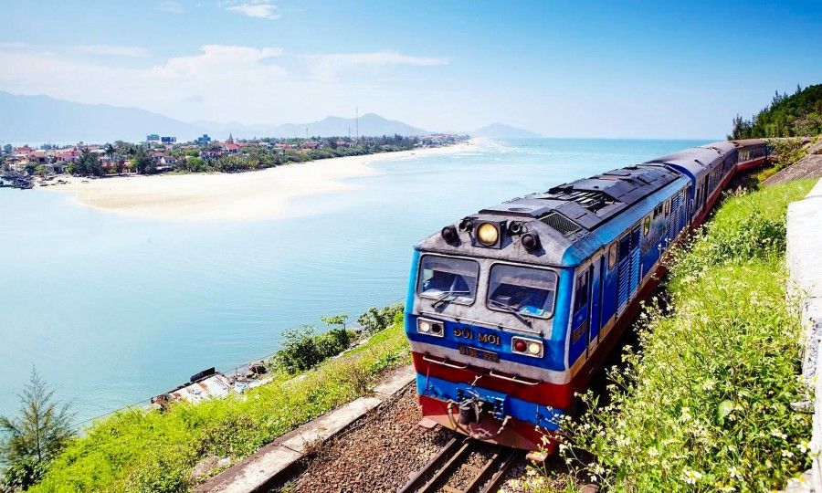 Hanoi to Danang railway in Vietnam