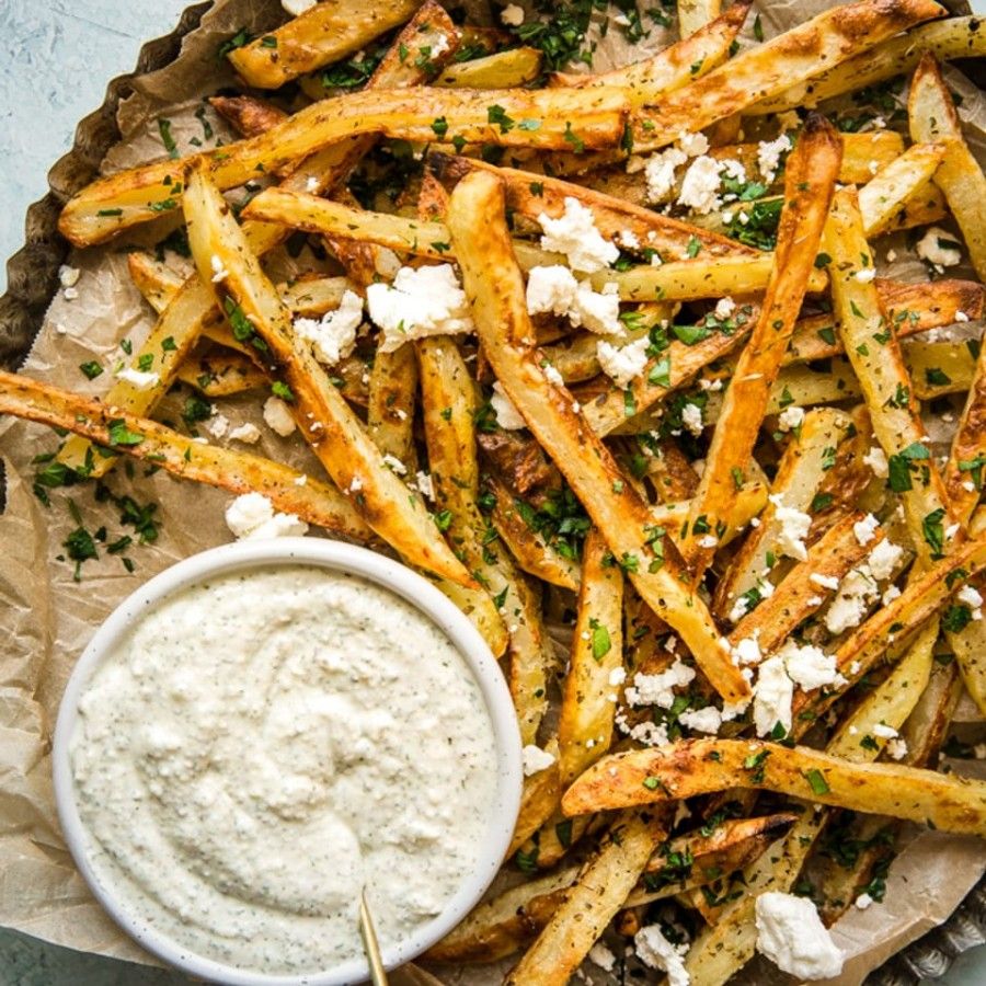 طرز تهیه سیب زمینی سوخاری به سبک یونانی