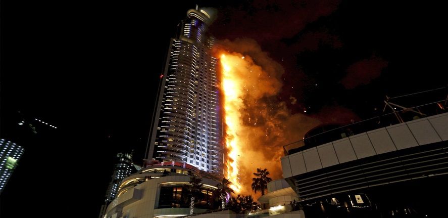 آتش سوزی برج خلیفه