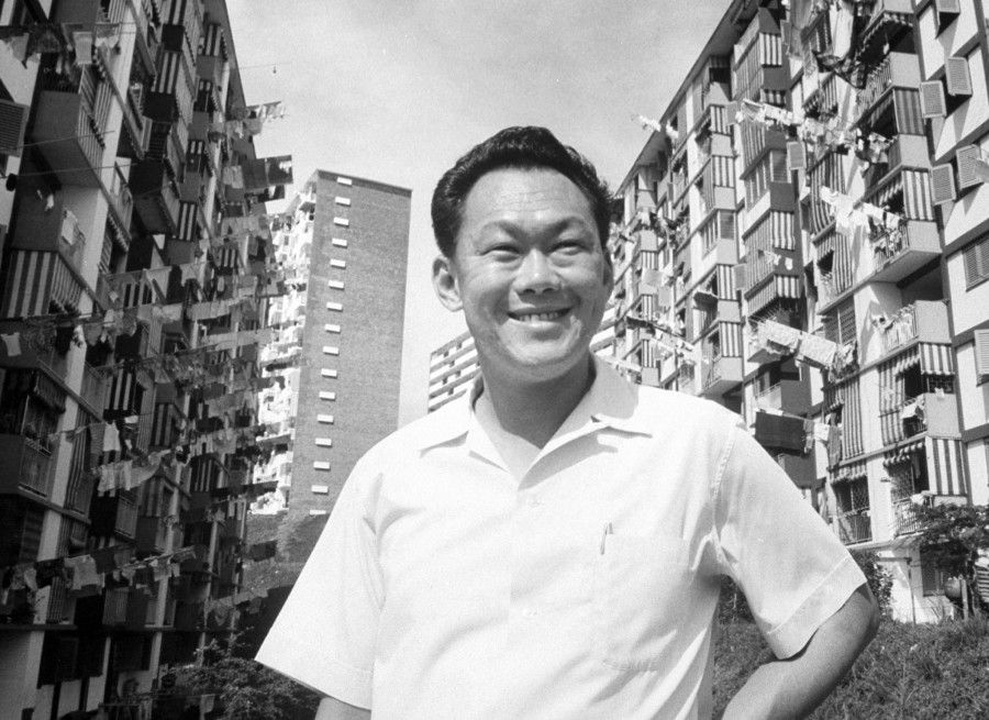 لی کوان یو رهبر فقید سنگاپور در جوانی